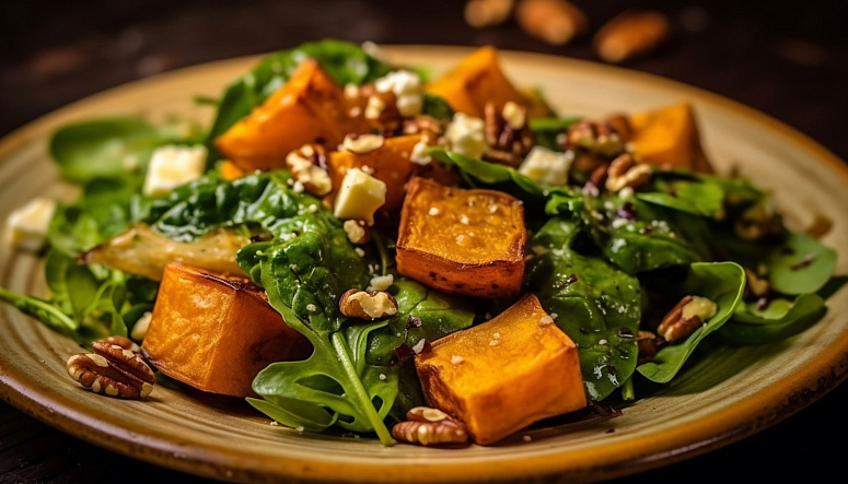 салат рукола с тыквой