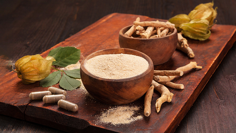 порошок и капсулы ашвагандхи фото