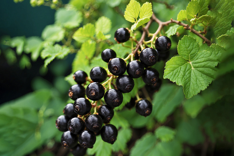 гроздь черной смородины фото