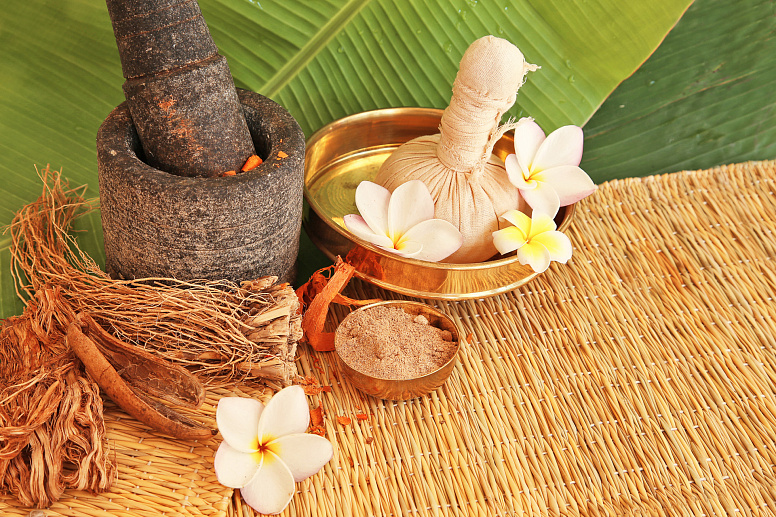 травяной мешочек с цветами