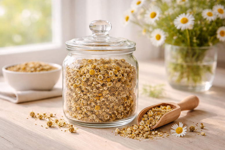 заготовка ромашки аптечной